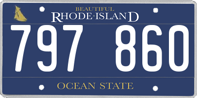 RI license plate 797860