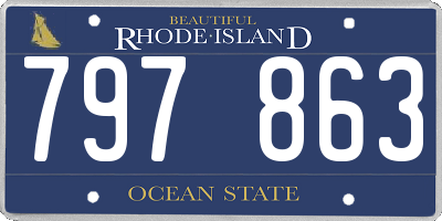RI license plate 797863