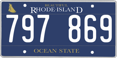 RI license plate 797869