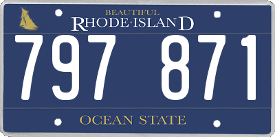 RI license plate 797871