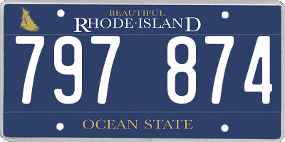 RI license plate 797874