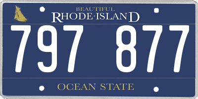 RI license plate 797877