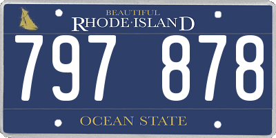 RI license plate 797878