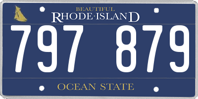 RI license plate 797879