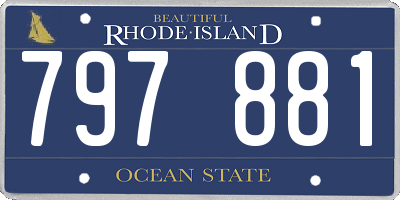 RI license plate 797881
