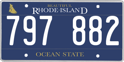 RI license plate 797882