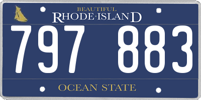 RI license plate 797883
