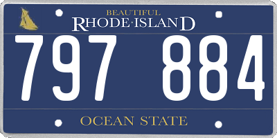 RI license plate 797884