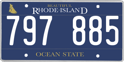 RI license plate 797885