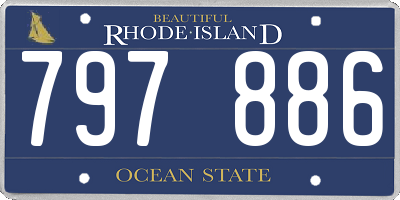 RI license plate 797886