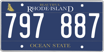 RI license plate 797887