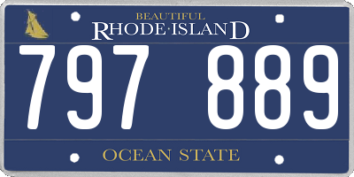 RI license plate 797889