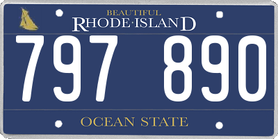 RI license plate 797890