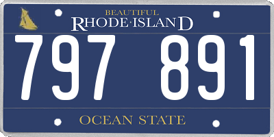 RI license plate 797891