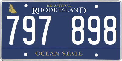 RI license plate 797898