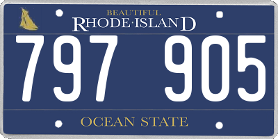 RI license plate 797905