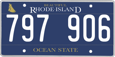 RI license plate 797906