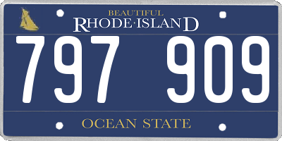 RI license plate 797909