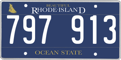 RI license plate 797913