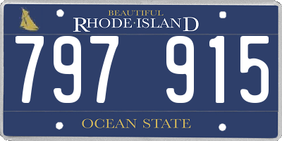 RI license plate 797915