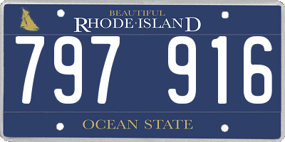 RI license plate 797916