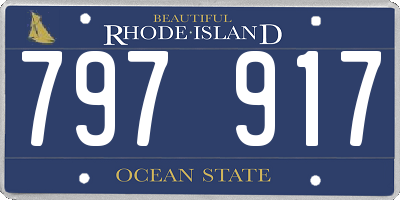 RI license plate 797917