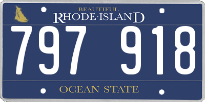 RI license plate 797918