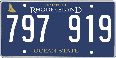 RI license plate 797919