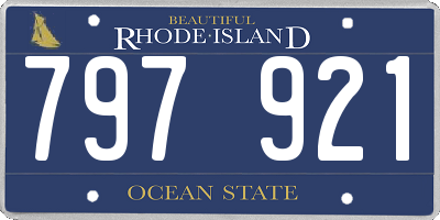 RI license plate 797921