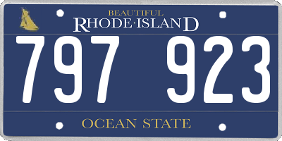 RI license plate 797923
