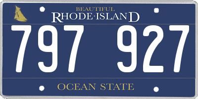 RI license plate 797927