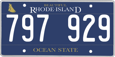 RI license plate 797929