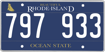 RI license plate 797933
