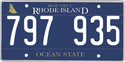 RI license plate 797935