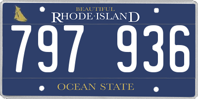 RI license plate 797936