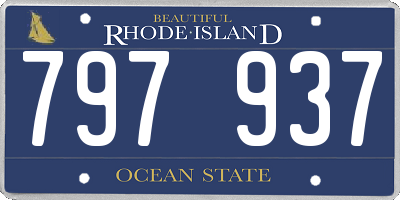 RI license plate 797937
