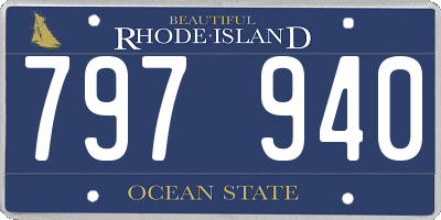 RI license plate 797940