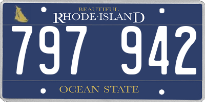 RI license plate 797942