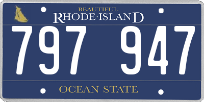 RI license plate 797947
