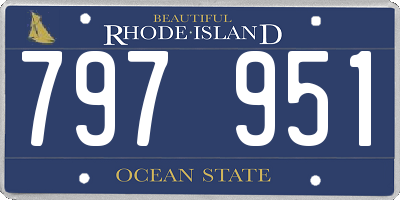 RI license plate 797951