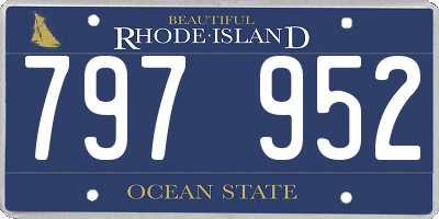 RI license plate 797952