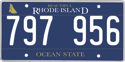 RI license plate 797956