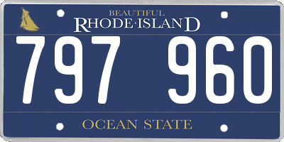 RI license plate 797960