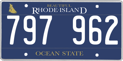 RI license plate 797962