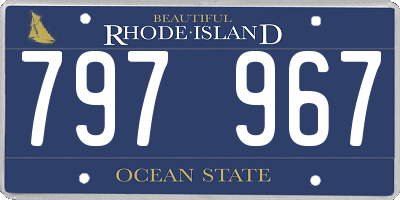 RI license plate 797967