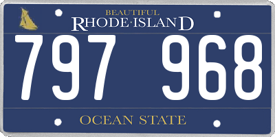 RI license plate 797968