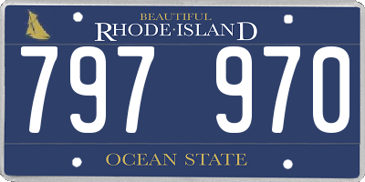RI license plate 797970
