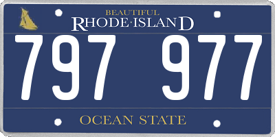 RI license plate 797977