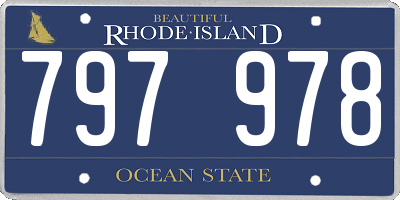 RI license plate 797978
