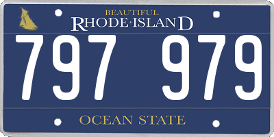 RI license plate 797979